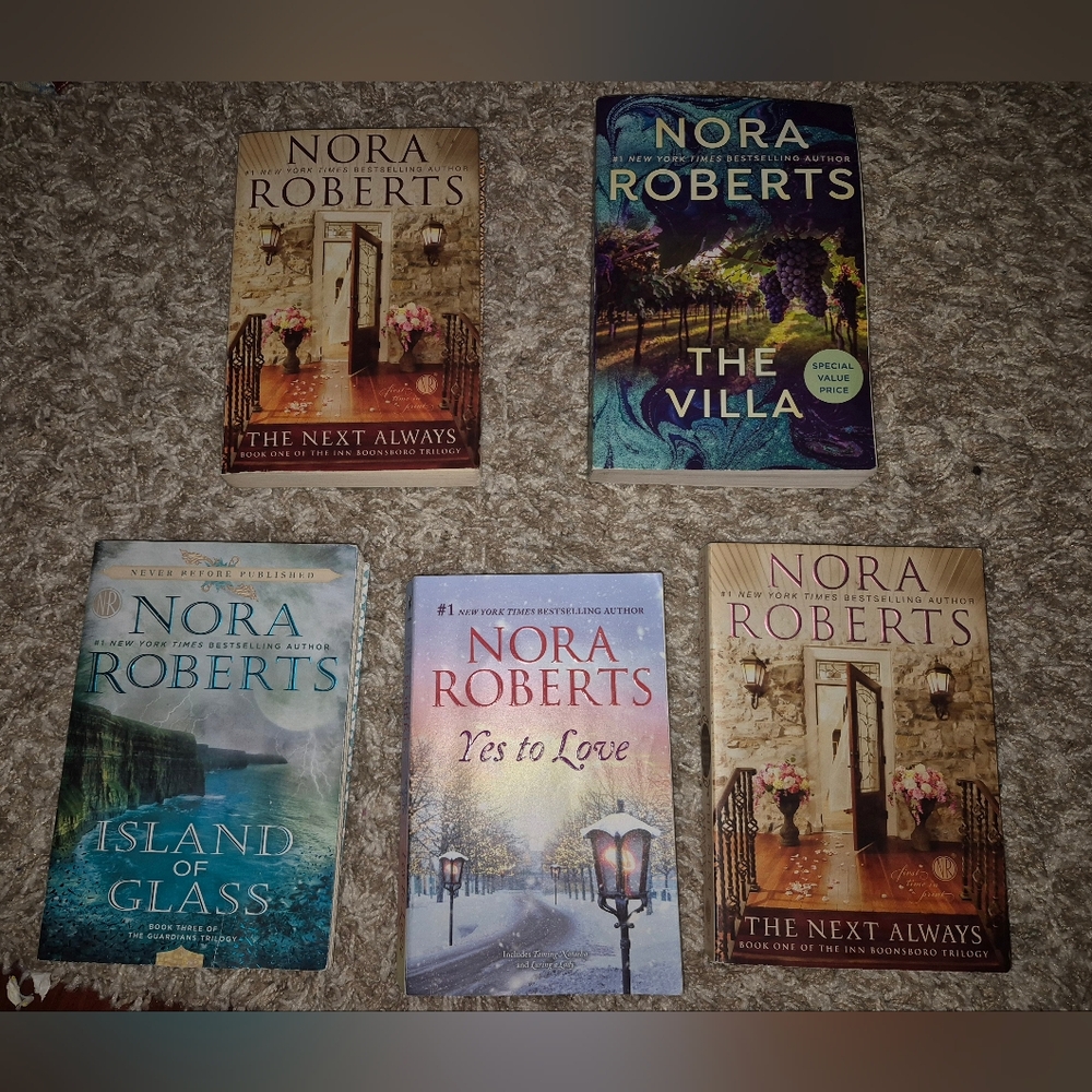 Five Nora Roberts Soft Cover Books